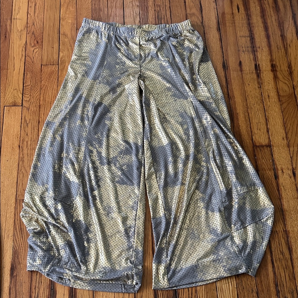 Gold and Silver Wide-Leg Pants